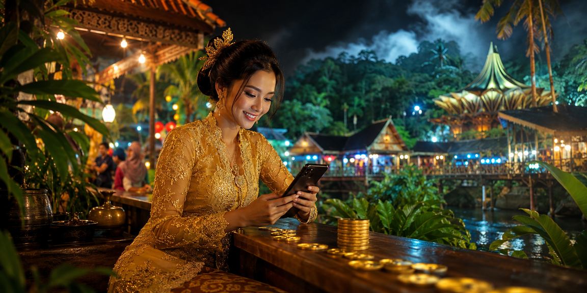 Pengguna VIP wanita berkebaya dari Sarawak melakukan deposit di jclub99